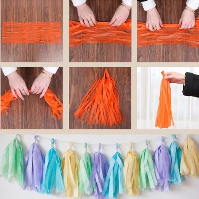 Dây tua rua trang trí cột bóng jumbo
