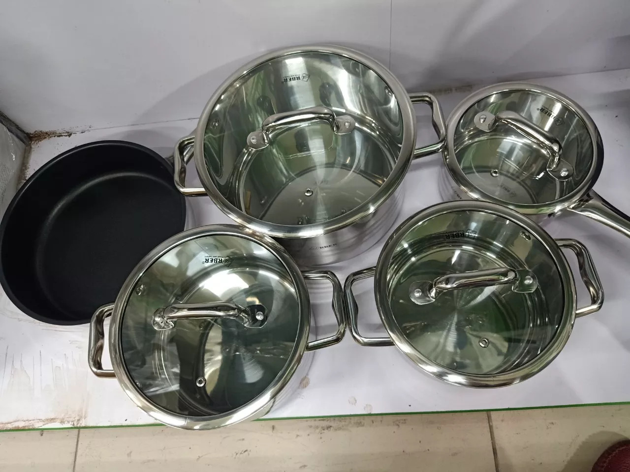 Bộ nồi inox cao cấp 5 món Arber Dolphin