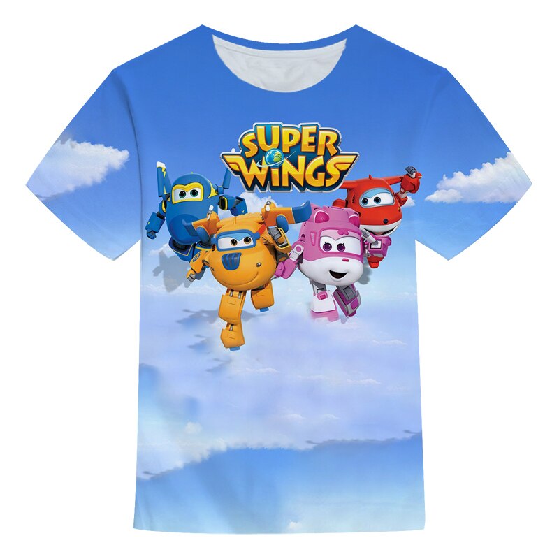 Super Wings 3D Printed Cartoon Tee 
