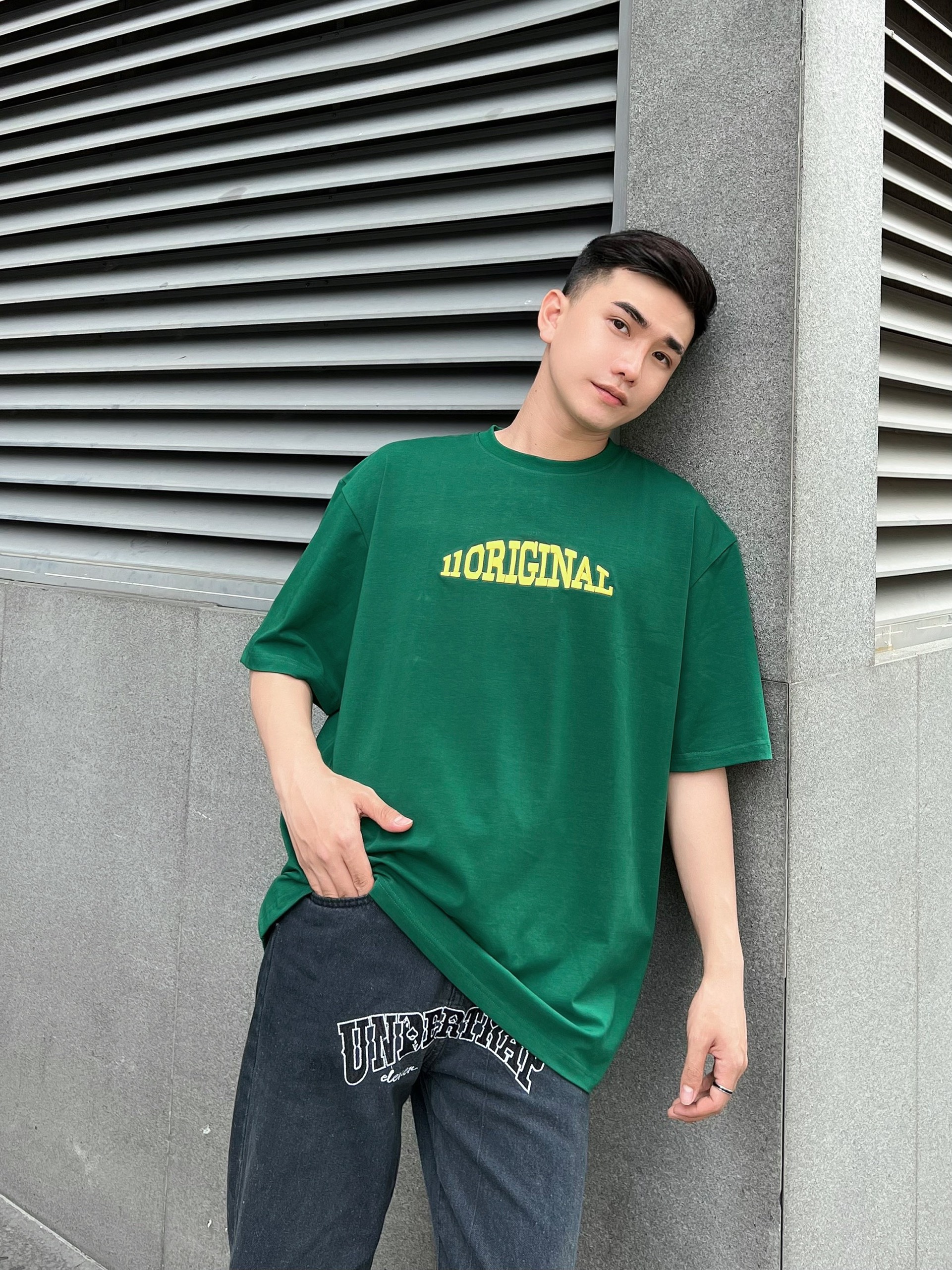 Áo thun Unisex Eleven Original - Green (Xanh Đen)