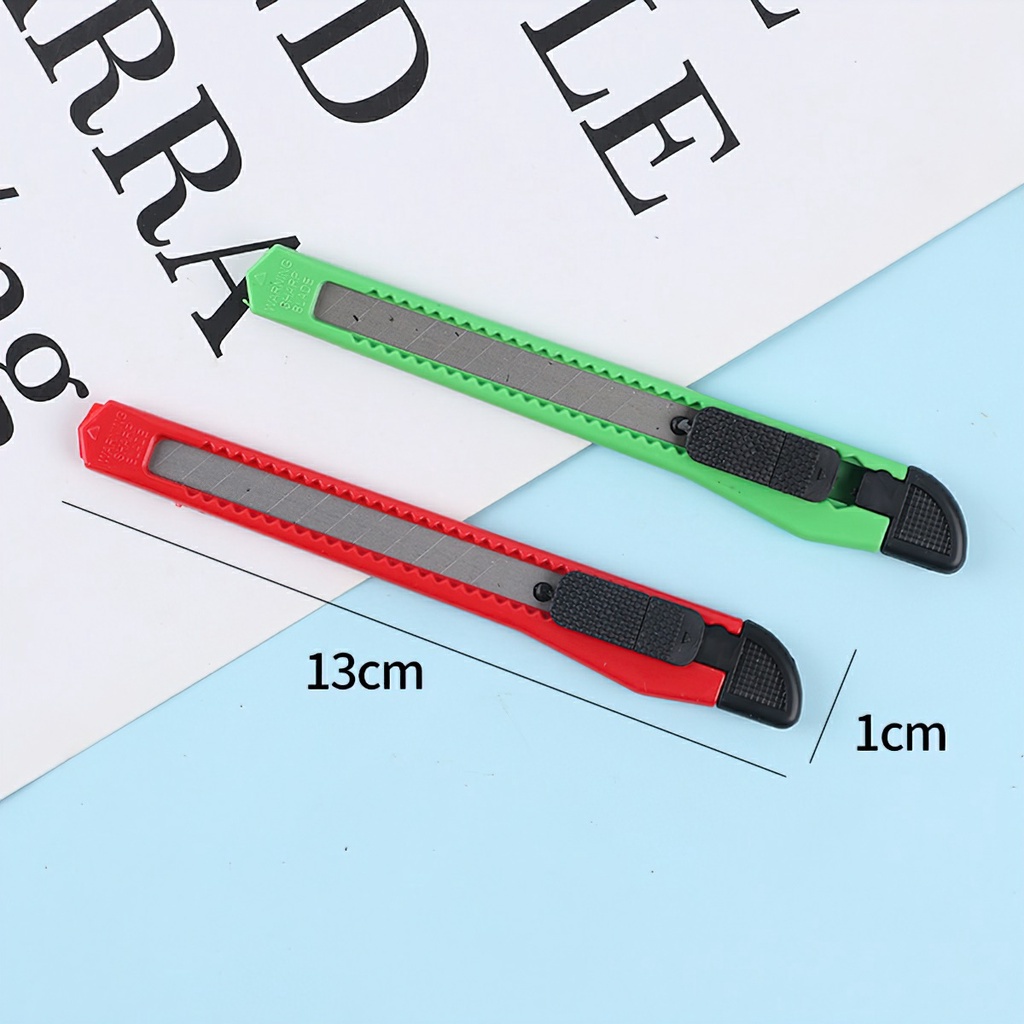Dao rọc giấy lớn cầm tay lưỡi thép bản bén nhọn cán nhựa an toàn, dao rạch trổ gọt giấy cắt vải dấy CINDY
