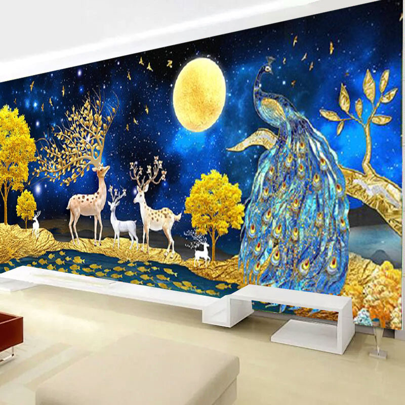 Tranh đính đá tự làm - Tranh đính đá Vinh hoa phú quý LV597 – tự làm