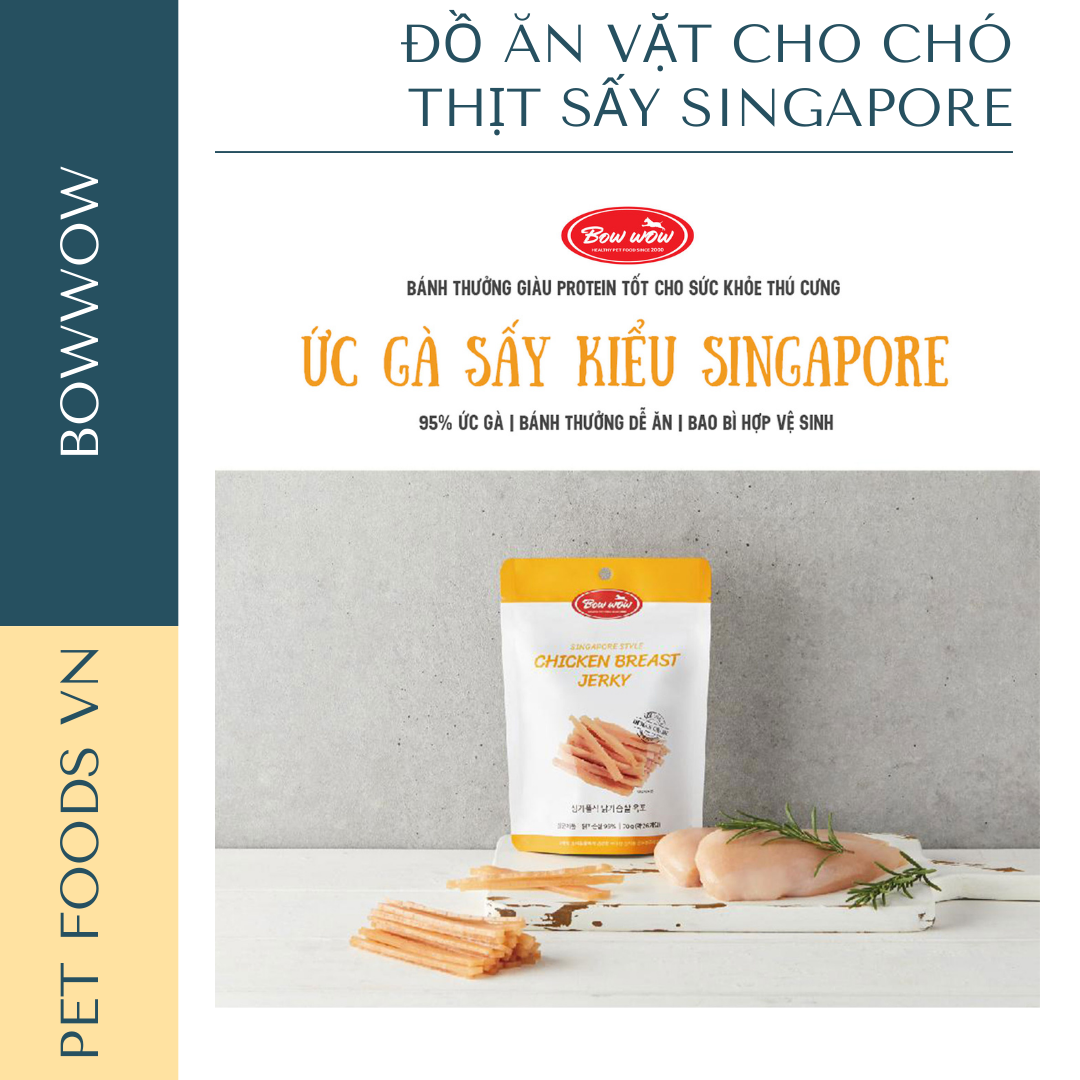 Thịt sấy kiểu Singapore cho chó BOWWOW 70g
