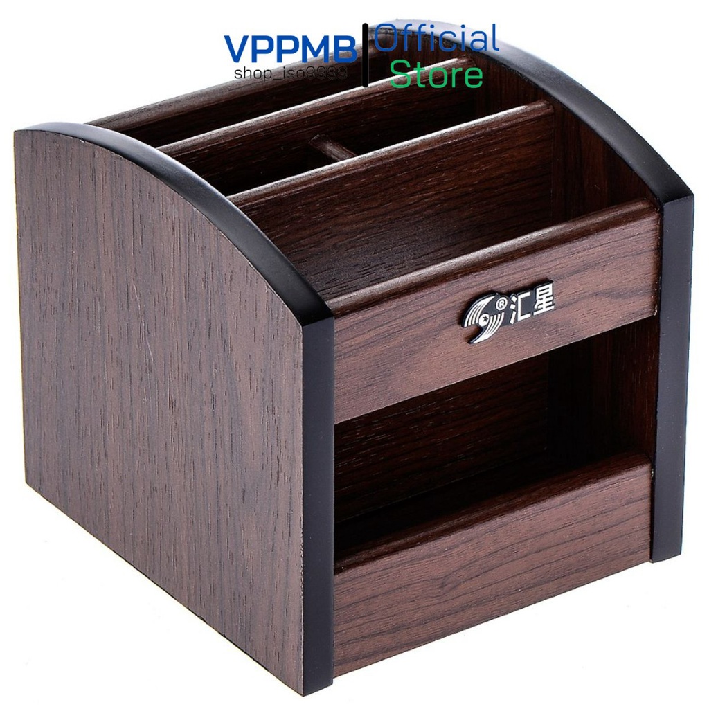 Hộp cắm bút gỗ xịn xoay 360 độ hx1015