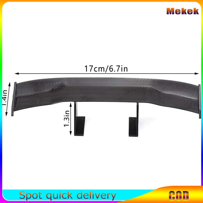 Mekek Car Tiny Tail Wing Black ABS Mini Rear Wing Spoiler Universal Car Refitting Tool