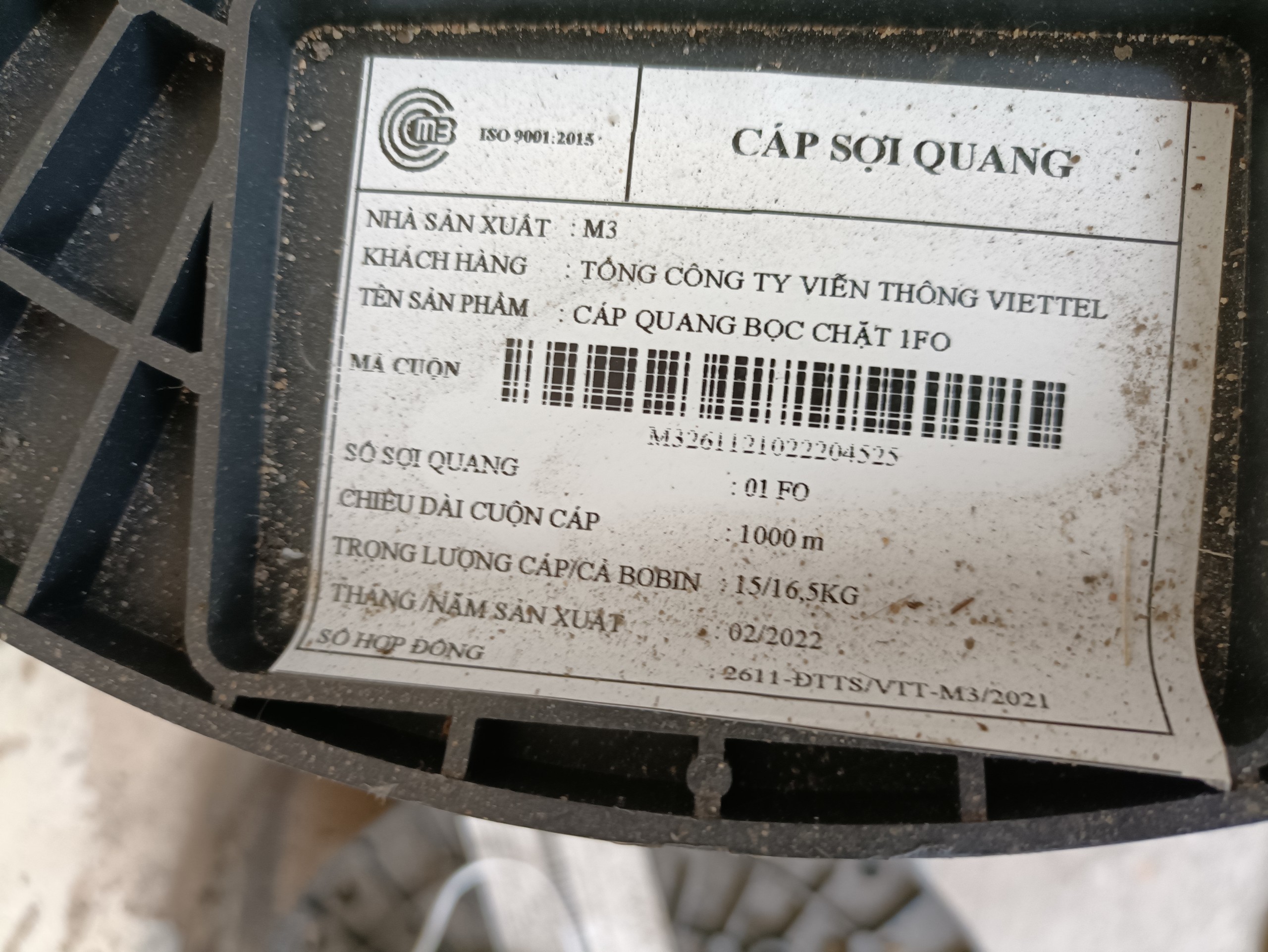 Cuộn 500m Dây Cáp Quang 1FO Sợi Cáp Dẹt