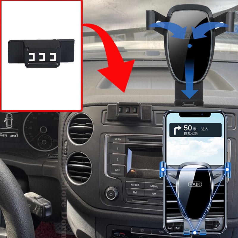 Holder For Tiguan 5N 2009 2016 Degree Rotating GPS Mount Support Bracket Accessories
