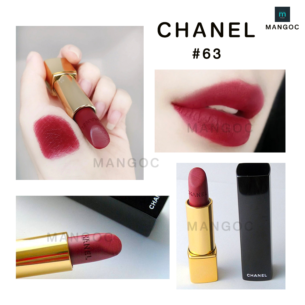 ลิป ชาแนล Chanel Beauty Rouge Allure Velvet Luminous Matte Lip Colour-63  Nightfall ให้ความชุ่มชื่น 