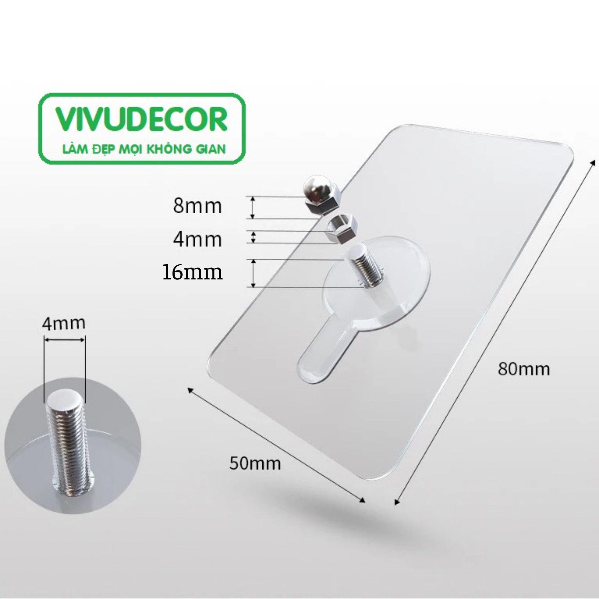 Móc dán tường VIVUDECOR MD02
