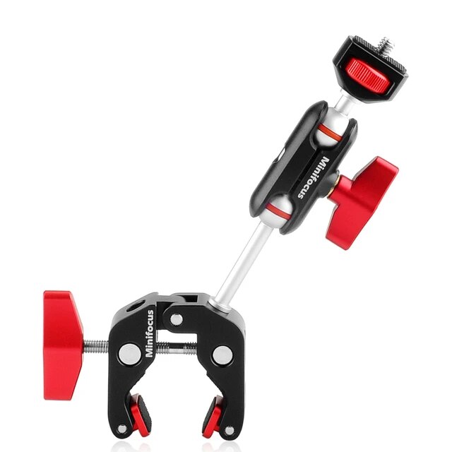11'' Adjustable Articulating Friction Arm With Large Super Clamp Video Vlog Rig Kit For Dslr Camera Cage Led