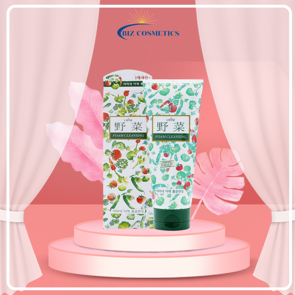Sữa rửa mặt hoa quả ngừa mụn dưỡng trắng Geo Vegetable Foam Cleansing 200ml