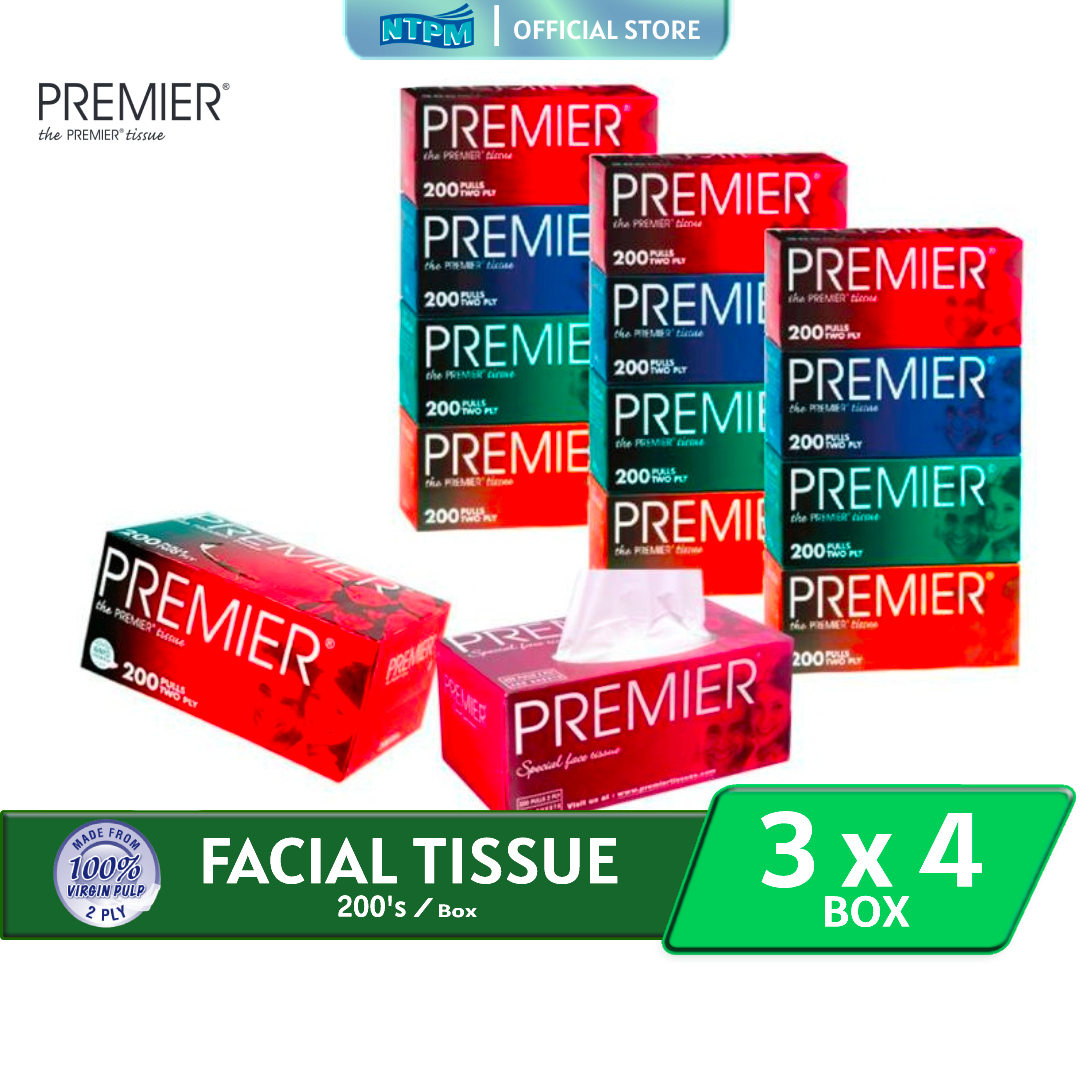 Premier Facial Tissue (4 x 200's) x 3 Pkts | Lazada