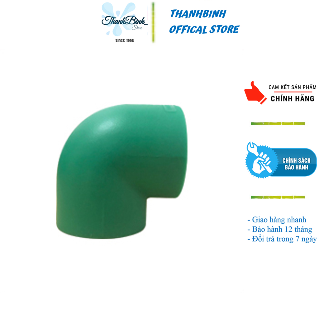 Góc 25 nhiệt/ cút 90 độ ppr phi 25 mm- europipe