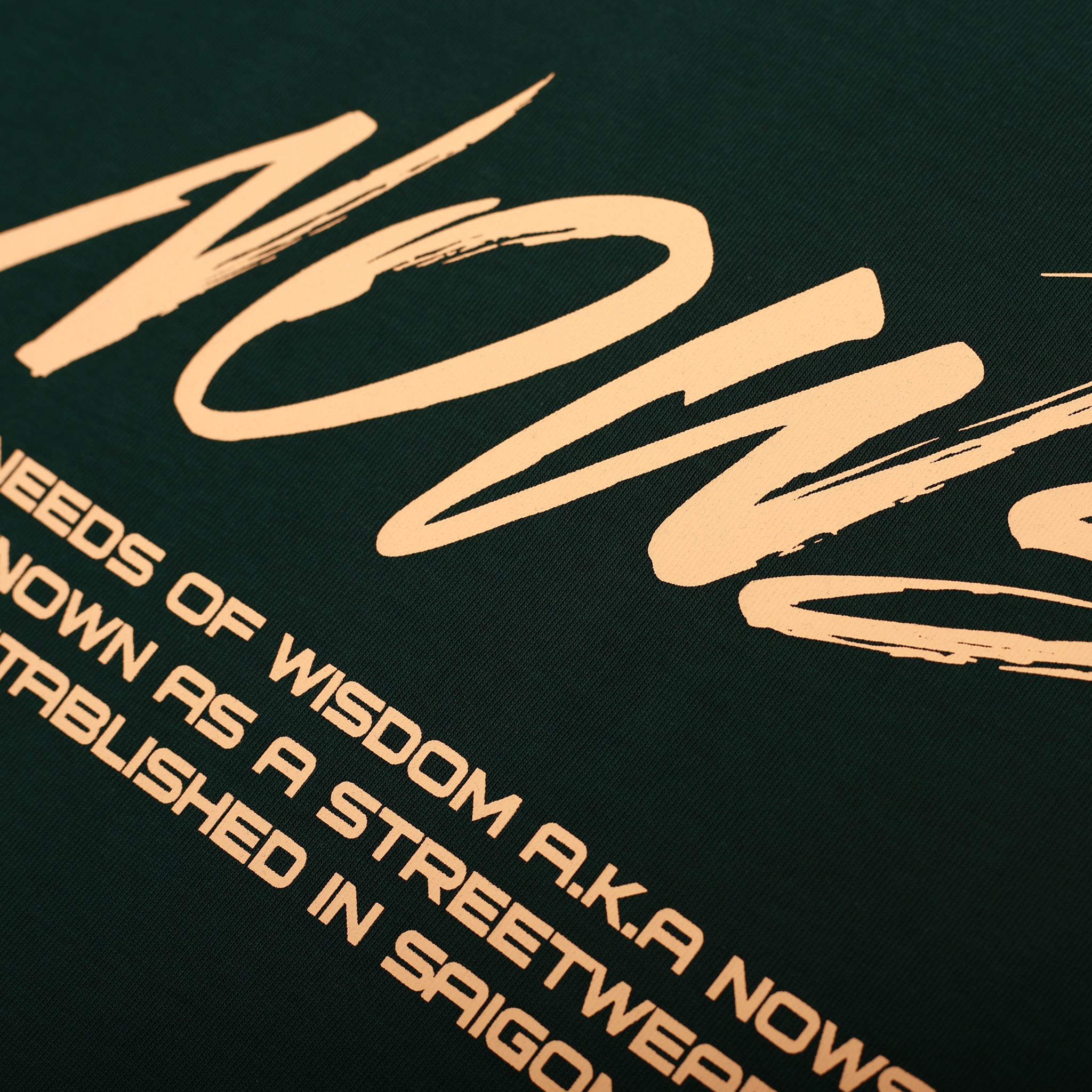 Áo thun NEEDS OF WISDOM Nowsaigon Brush Tee - Green
