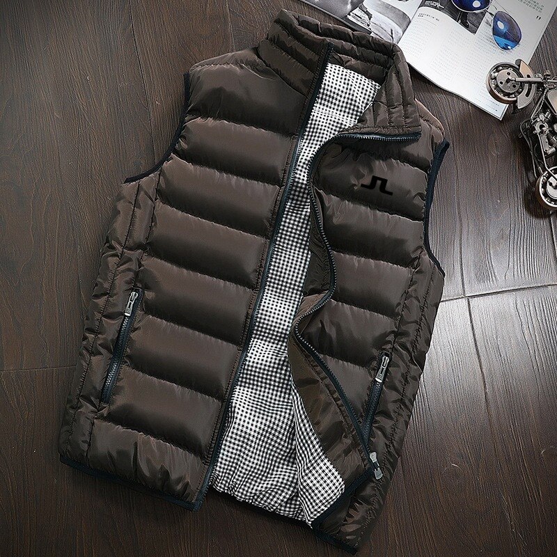 Autumn Men J Lindeberg Golf Down Vest 2023 Coat Ultralight Sleeveless Puffer Vest Jacket Warm Lightweight Down Jacket Waistcoat