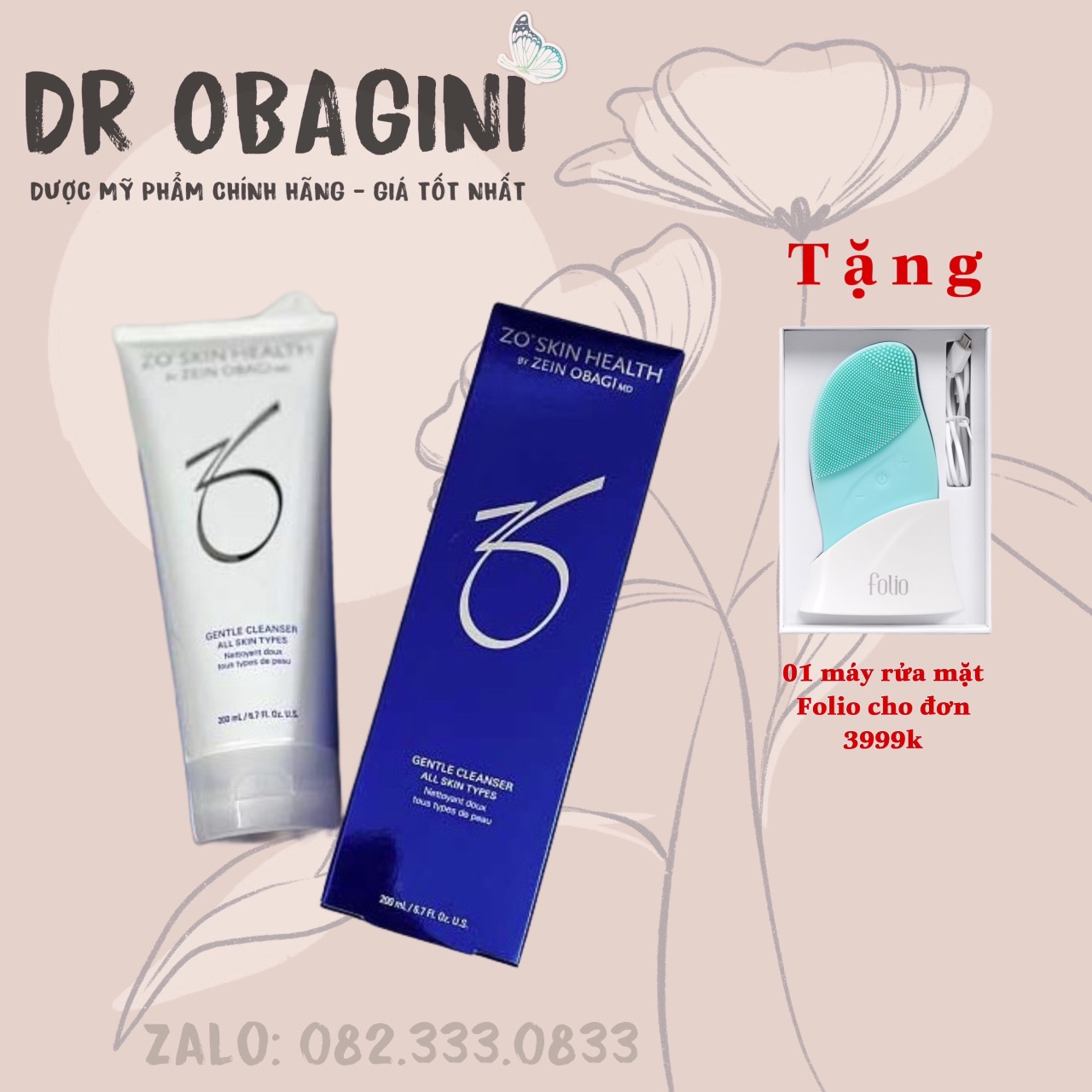 Zo skin health gentle cleanser sữa rửa mặt cho mọi loại da