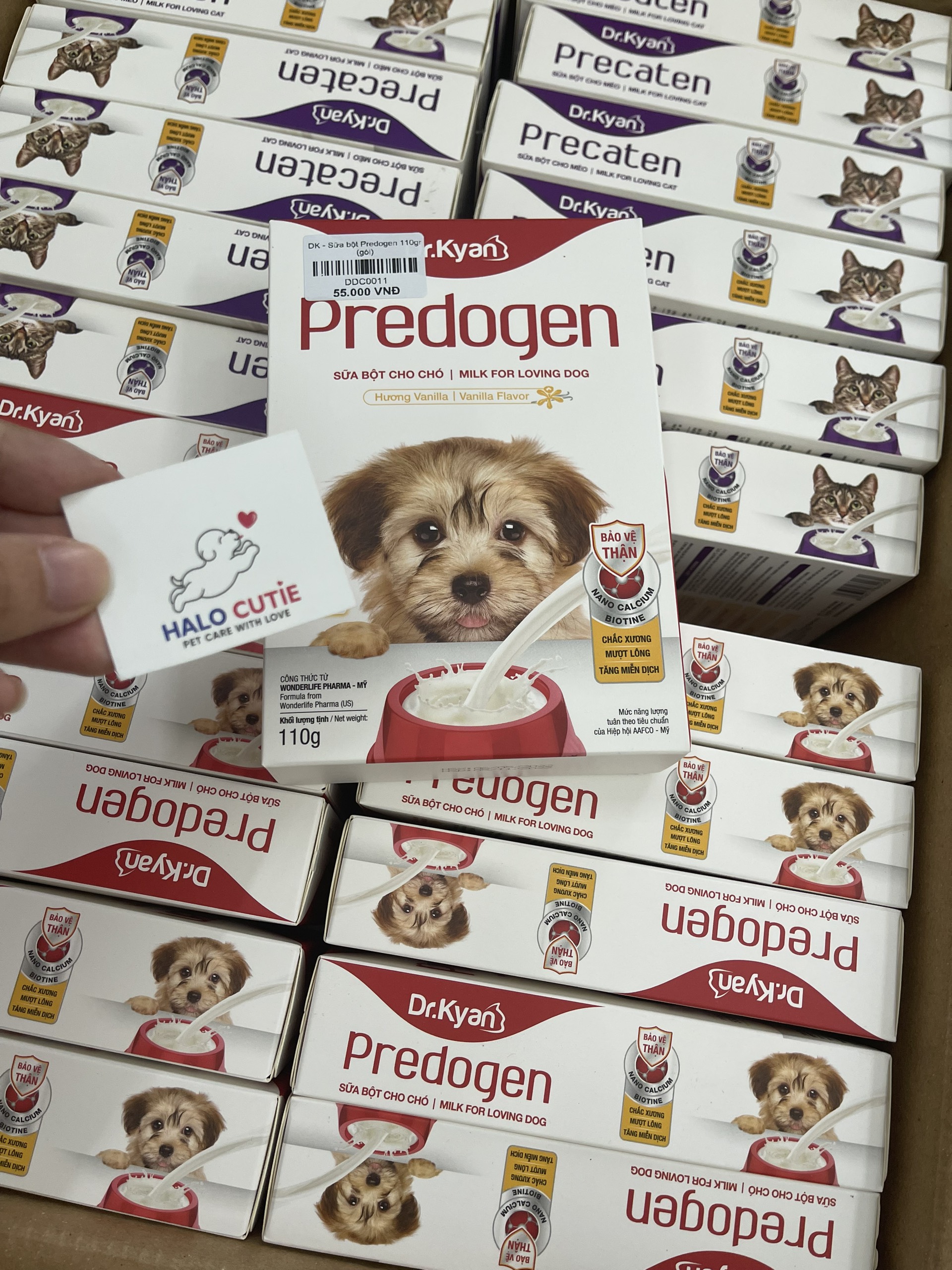 Dr.Kyan - sữa bột Predogen cho chó con - lon 400gr và hộp 110gr