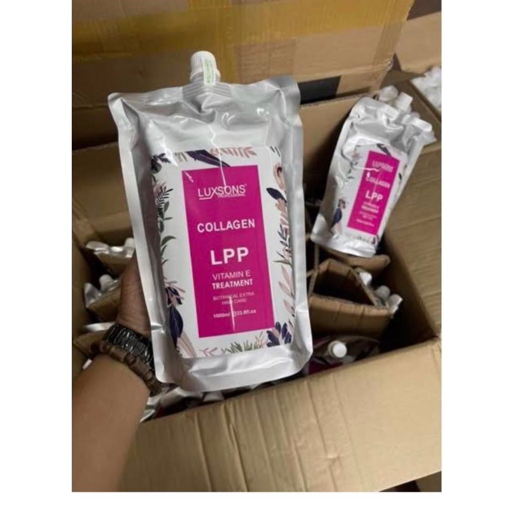 Ủ tóc vitamin E, hấp phục hồi LPP collagen luxsons 1000ml AZ008 tặng nón trùm ủ dày