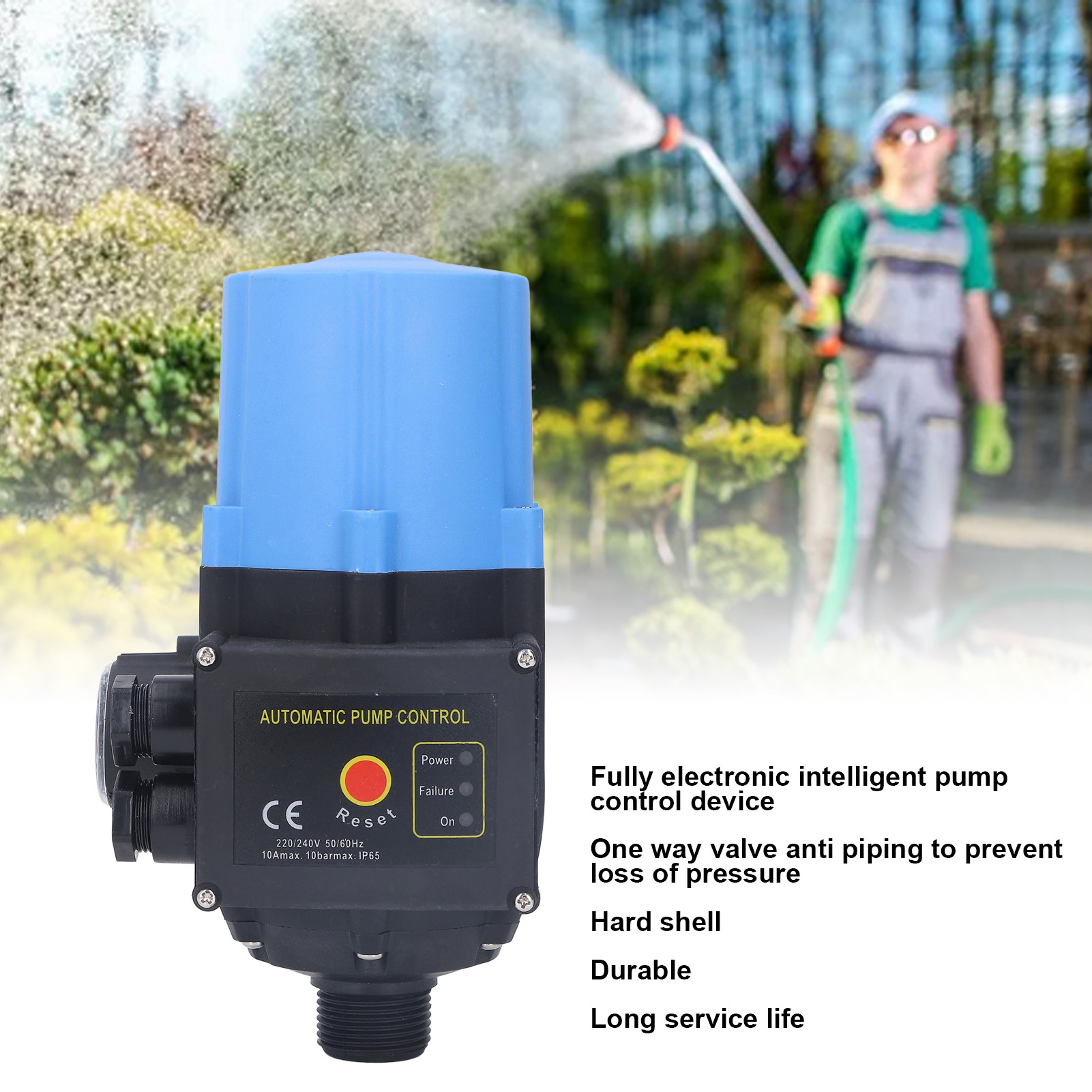 Water Pump Pressure Control Switch Regulable Electronic Controller Regulable Hard Shell for Jet Pump for Garden Pump
