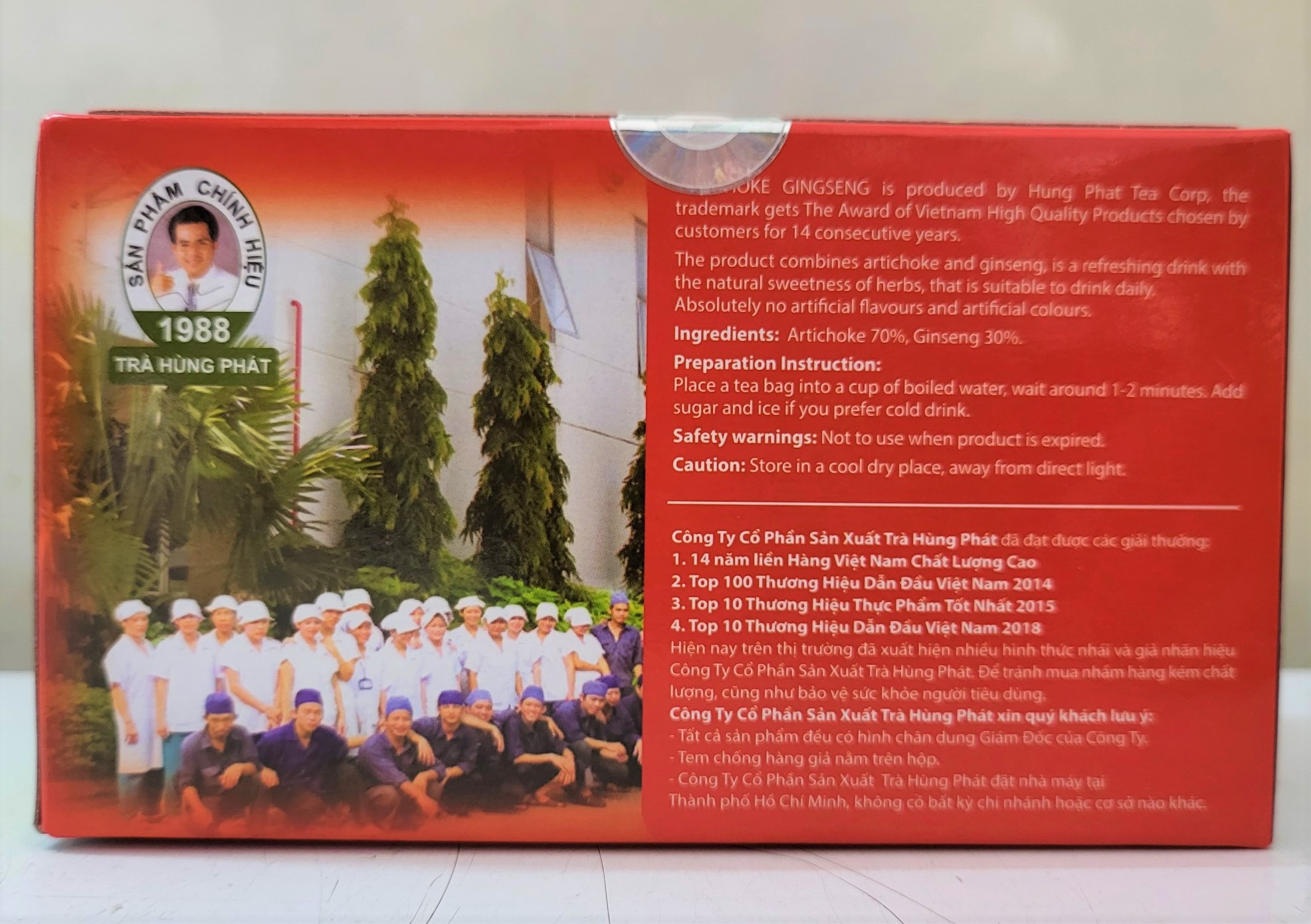 [Hộp 50g (25 túi lọc)] TRÀ ATISO NHÂN SÂM [VN] HÙNG PHÁT Artichoke Ginseng Tea