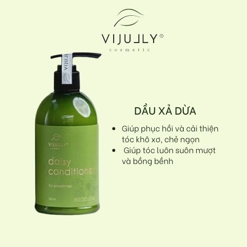Dầu xả dừa Vi Jully phục hồi tóc khô sơ gãy rụng, giúp tóc suôn mượt mềm mại 280ml thumbnail