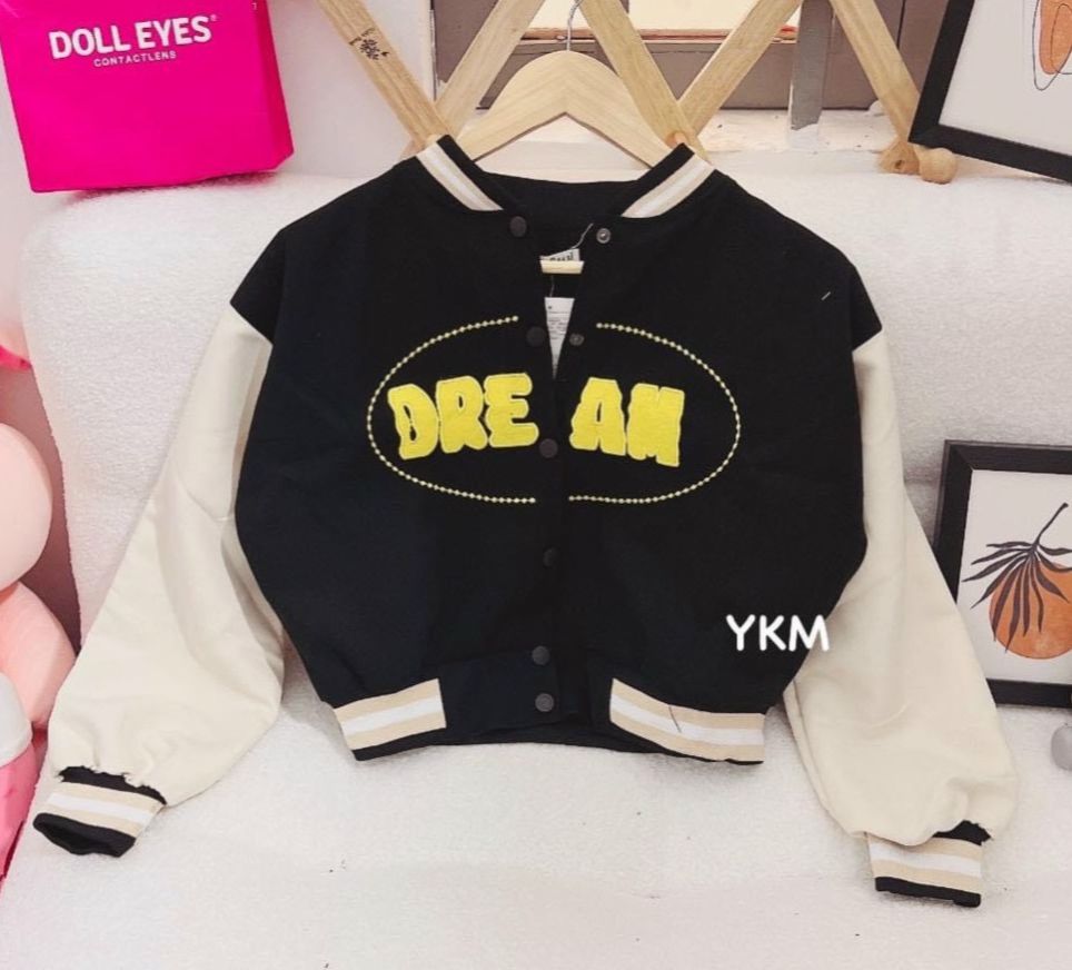 Áo Khoác BomBer Da lộn Kiểu CropTop 2 Lớp-TP