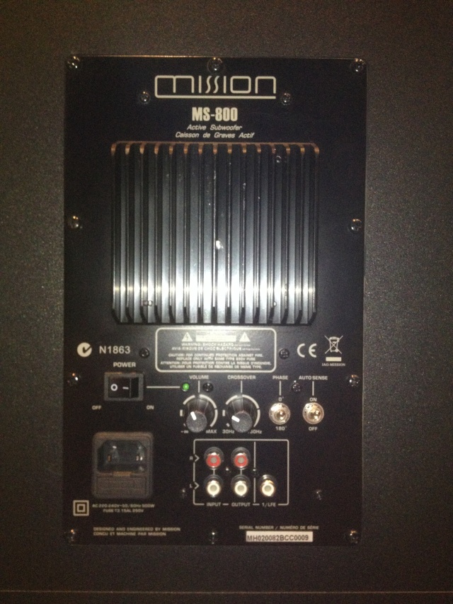 Mission ms 800 subwoofer Clearance