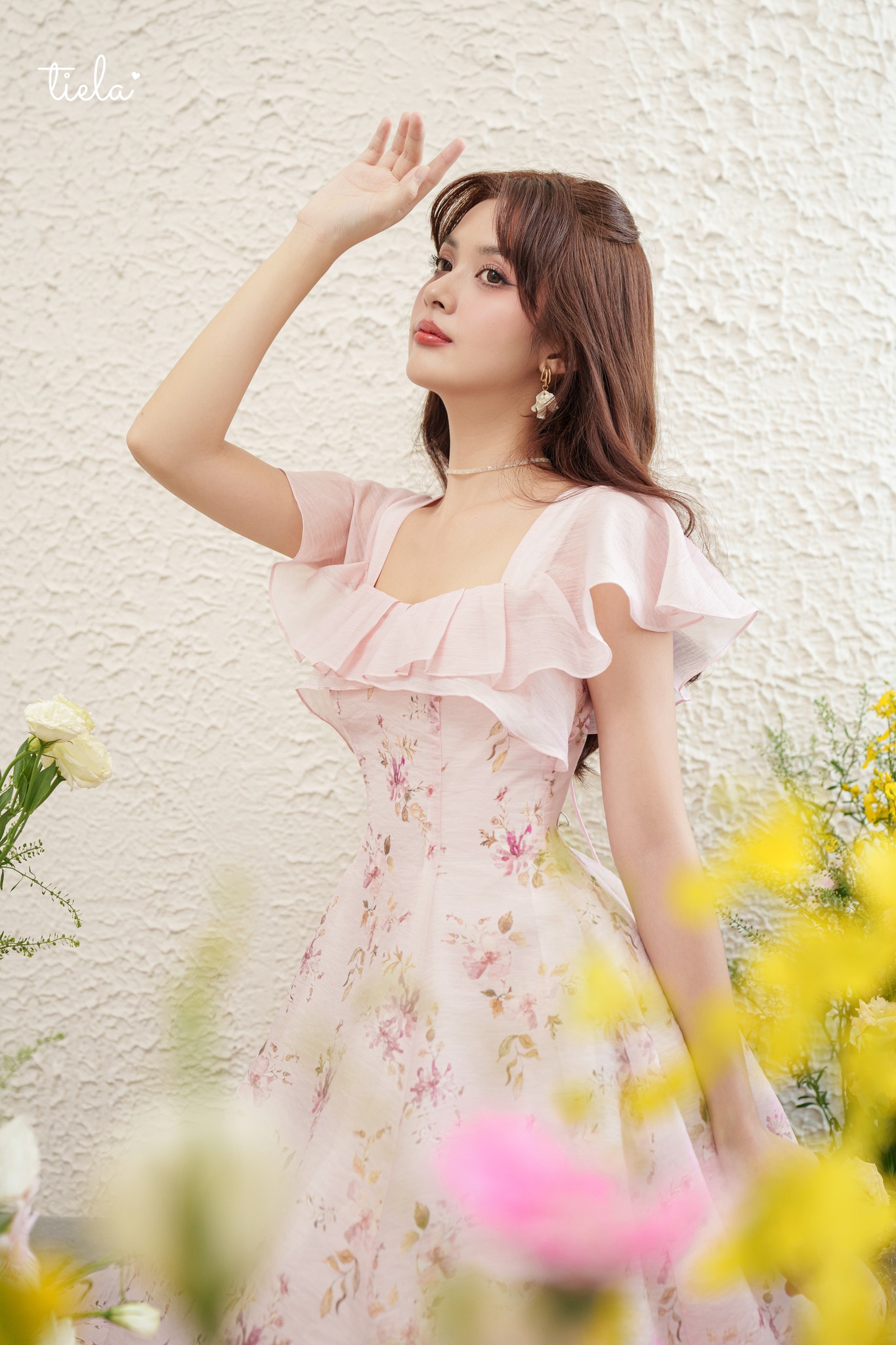 TIELA Đầm váy hoa bèo nhún-Rosaleen Dress