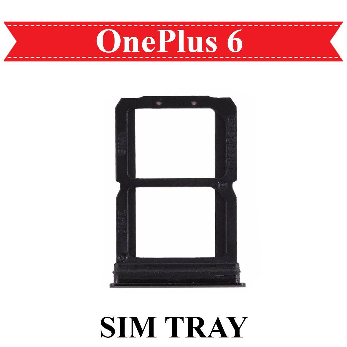 OnePlus 6 SIM Tray Replacement Sim Jacket Sim Slot Sim Door For 1+6 - Black