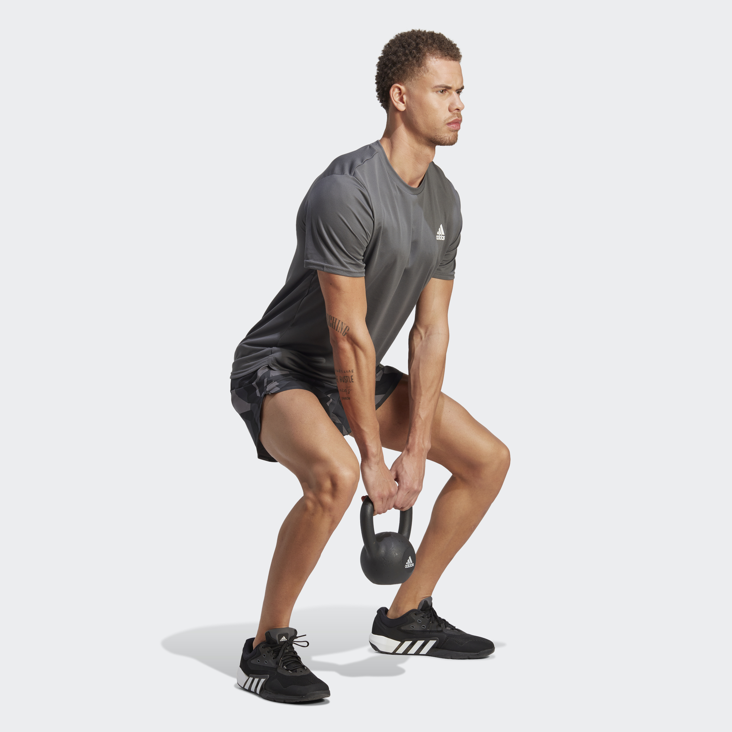 Adidas Tập luyện Quần Short Designed for Training Pro Series Strength Nam Xám HY3792