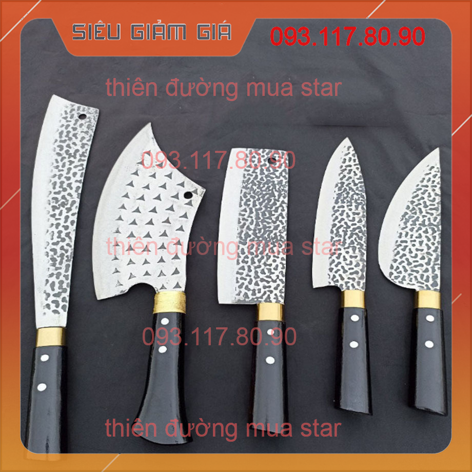 Bộ dao bếp thép nhíp ô tô