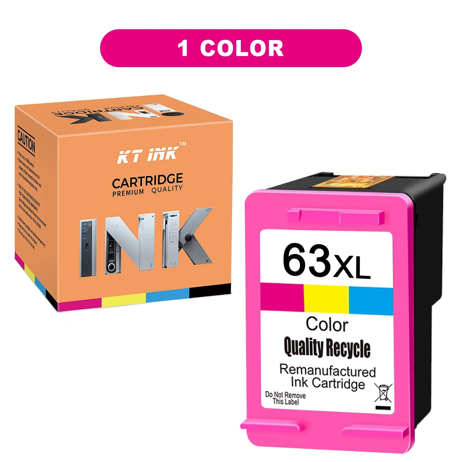 Kt ink 63xl ink cartridge compatible for hp 63 hp63xl ink cartridge for deskjet 1110 2130 2131 2132 3630 5220 5230 5252 printer