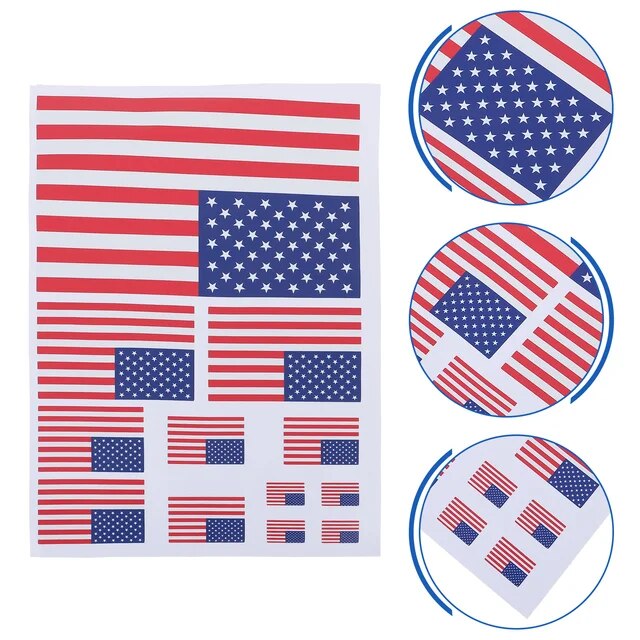 【Exclusive Limited Edition】 American flag sticker stripe USA patriotic stars decal window car festival.