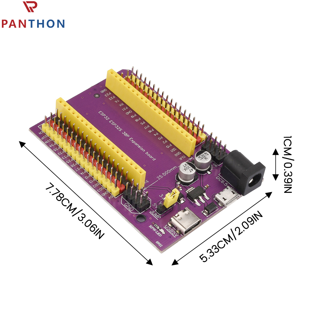 Panthon ESP32 siêu bảng mạch giao tiếp 38pin bảng mở rộng cổng input/output vạn năng 3 loại đầu ra cho ESP32-DevKitC ESP-WROOM-32 khối PCB