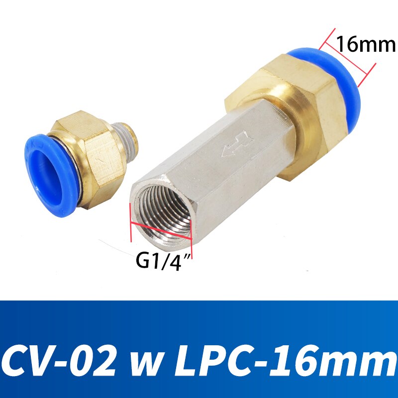 Pneumatic Check Valve 1/8 1/4 1/2 3/8 For Compressor 6Mm 8Mm 10Mm 12Mm