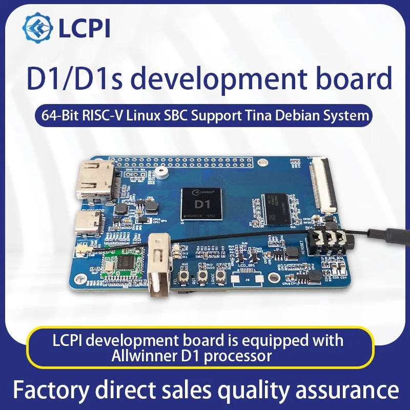 【Bestselling Product】 Lcpi Allwinner D1 Development Board 64-Bit Risc-V Linux Sbc Support Tina Debian System