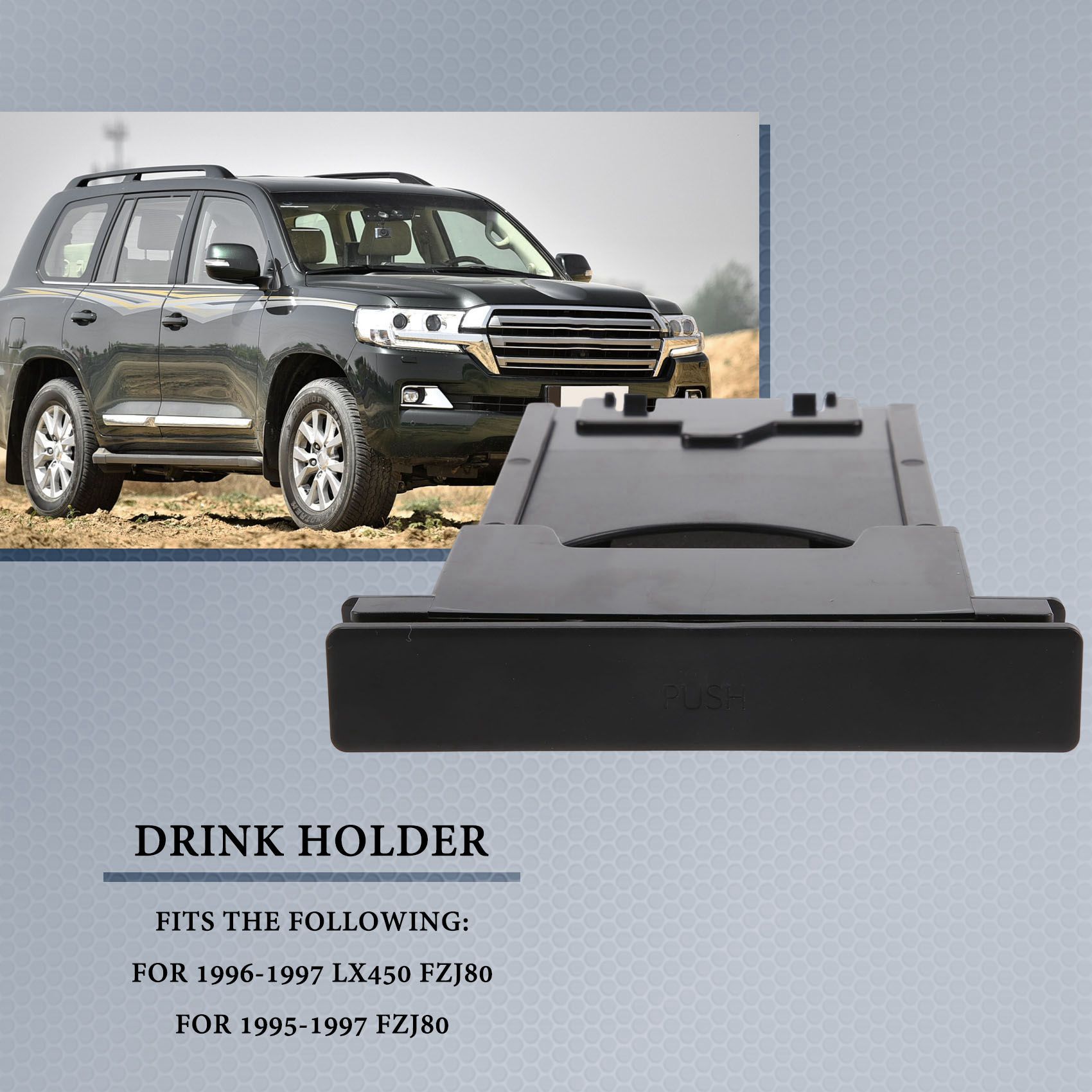 Retractable Dual Cup Holder For Toyota 4Runner 1996-1999 – Black 55620-35050