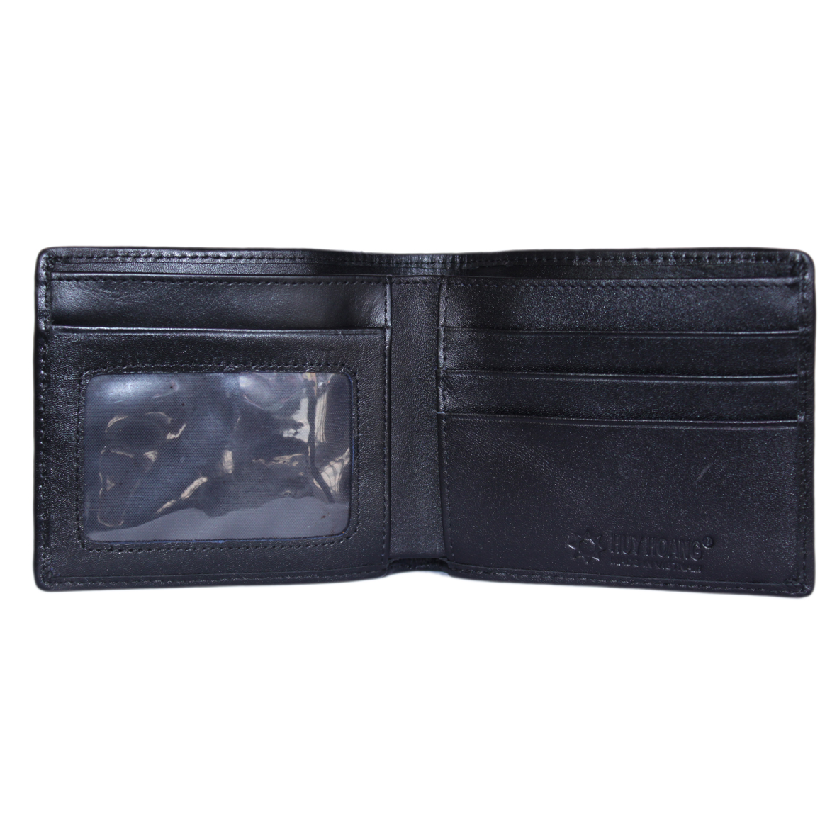 Men's black crocodile leather wallet