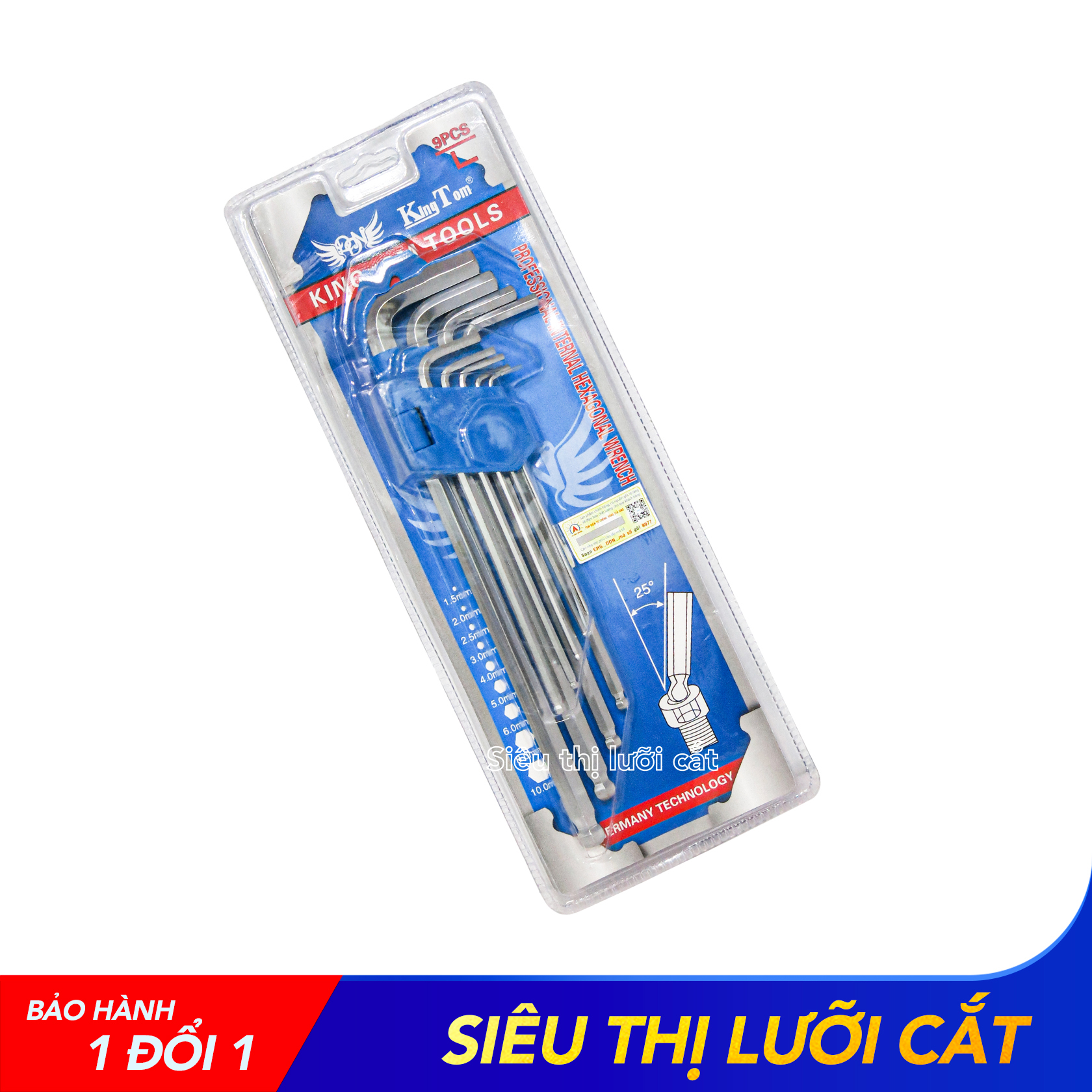 Bộ Lục Giác Bi KingTom (size L, 9 món)