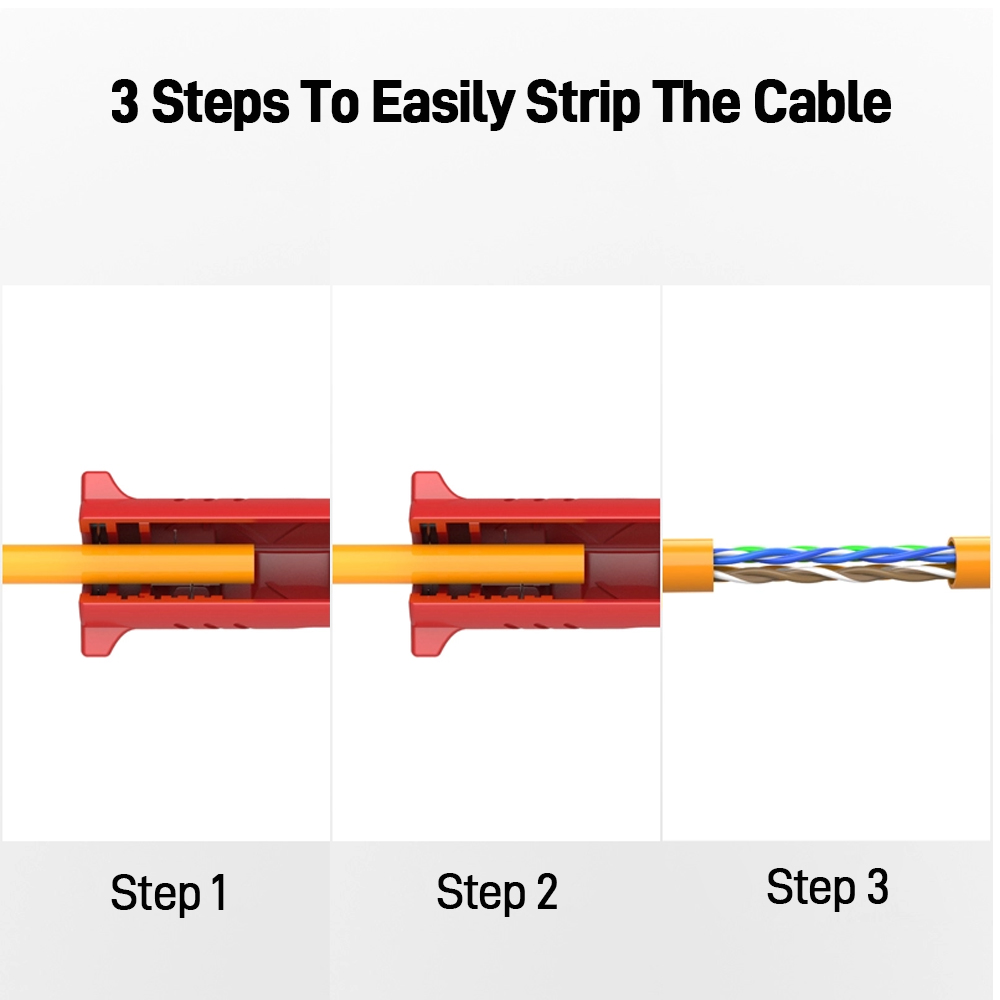 AMPCOM Electric Wire Stripper Pen network cable Tools Wire Cable Cutter Rotary Coaxial Wire Stripping Cutting Machine Pliers
