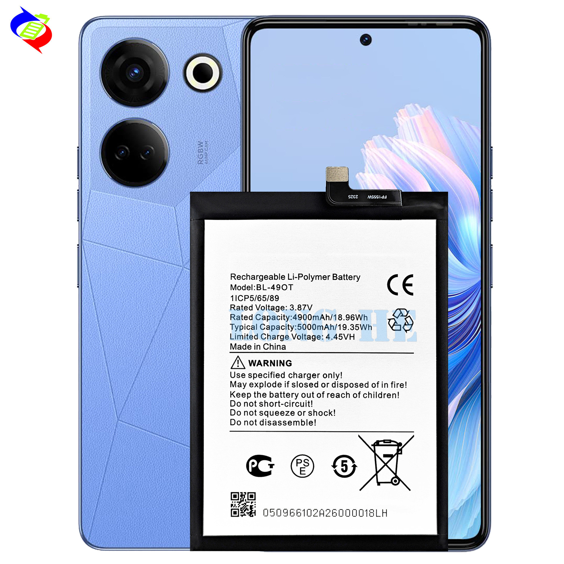 Tecno Camon 20/20 pro 4g/20 pro 5g/Spark 20 Pro+ BL-49OT Mobile