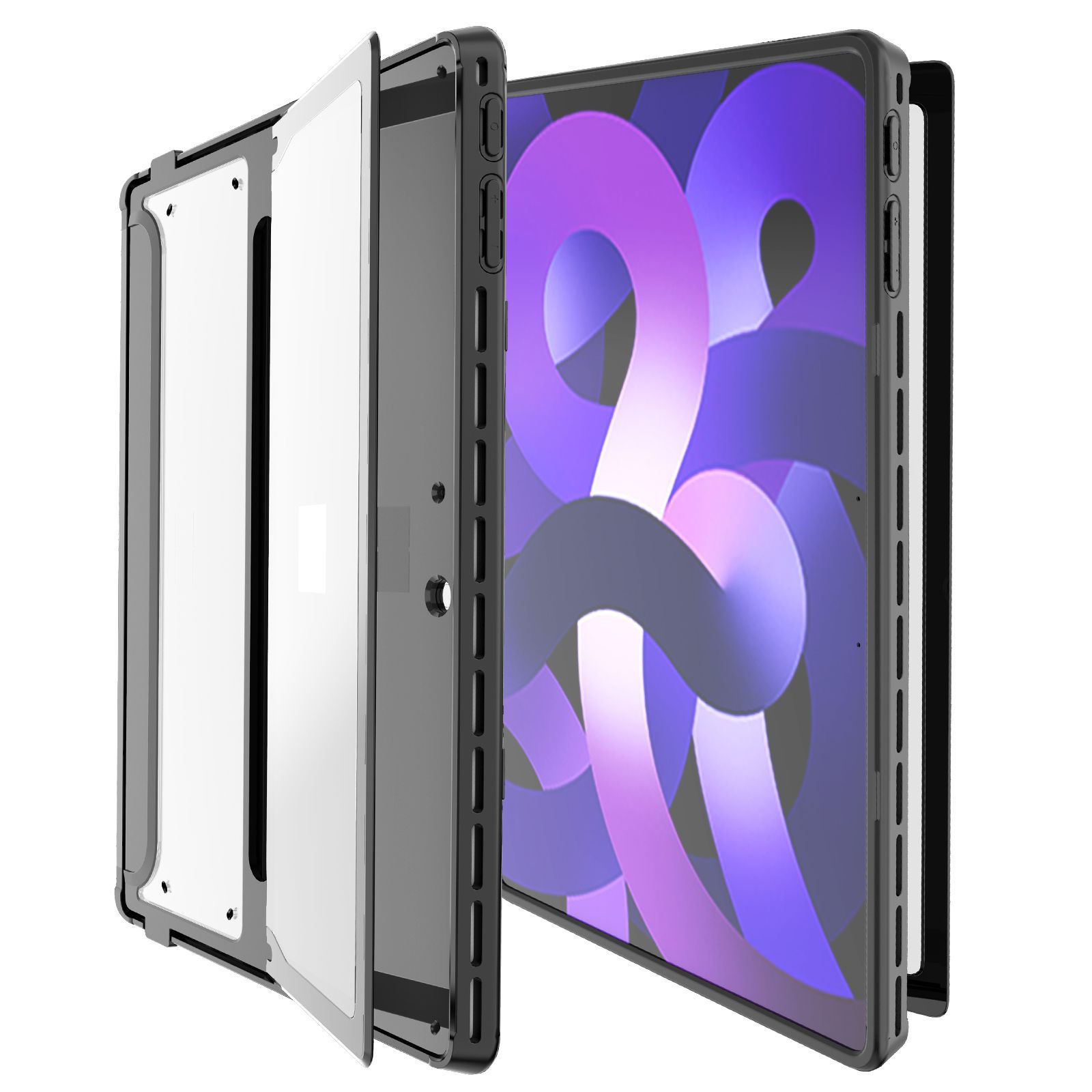Tablet Protective Cover with Holder for Surface Pro 8/9 Tablet Accessories Part Black Transparent Anti-shock Protective Case