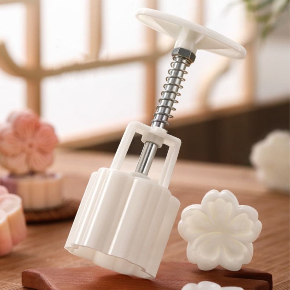 DIY Baking 3D Mooncake Mold Flower-shaped Mini Size Cookie Mould Reusable Hand-pressed Pastry Making Tools Cooking.