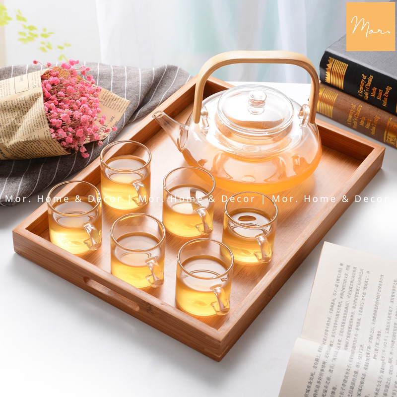 Bộ ấm trà thủy tinh chịu nhiệt - 900ml