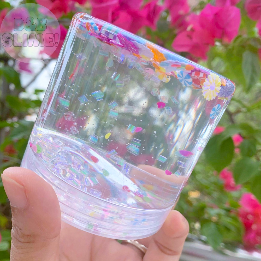 Glitter Clear Slime 200ml - Chất Nhờn Slime Cao Cấp Giúp Thư Giãn