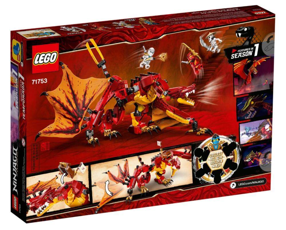 【Official】 LEGO 71753 Ninjago Fire Dragon Attack 563pcs 8+