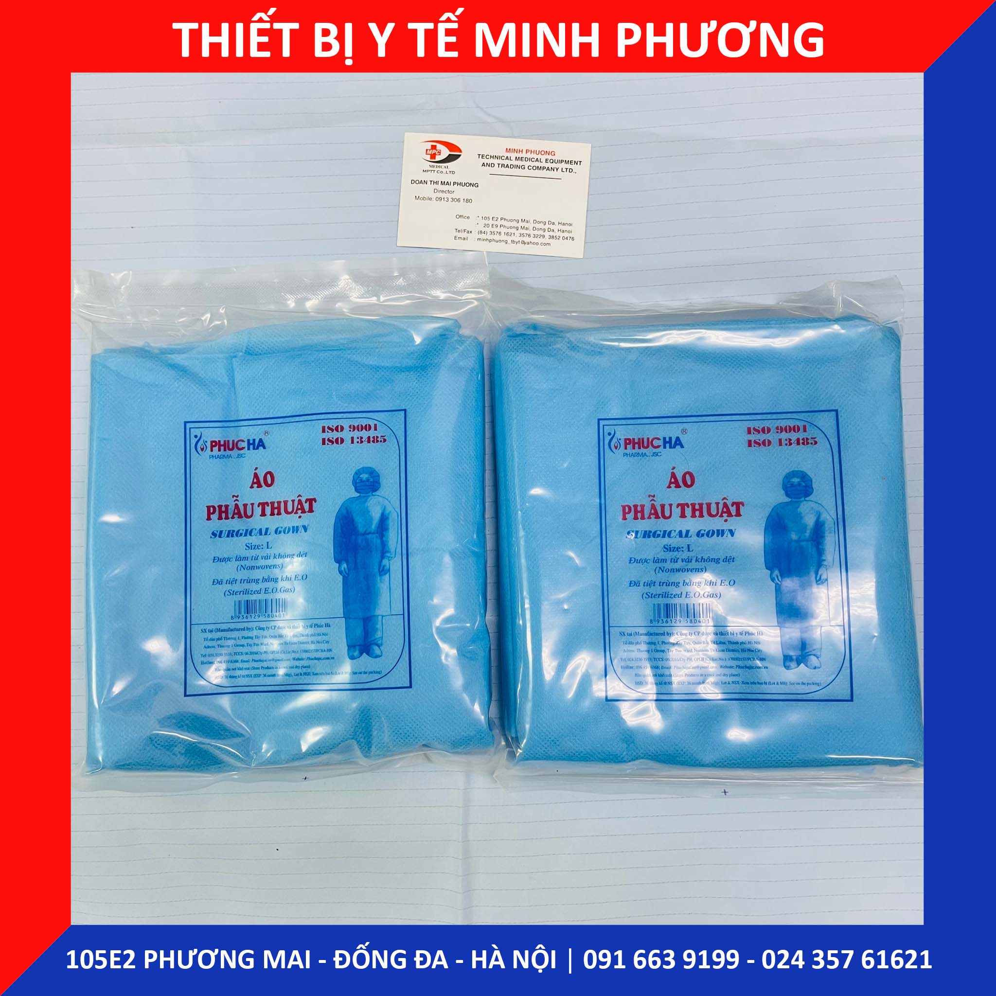 Áo phẫu thuật giấy Phúc Hà sử dụng một lần