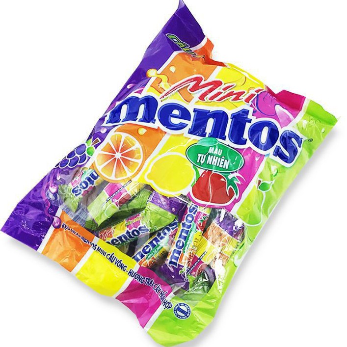 Kẹo Nhai Mentos Mini Cầu Vồng 24 Thỏi