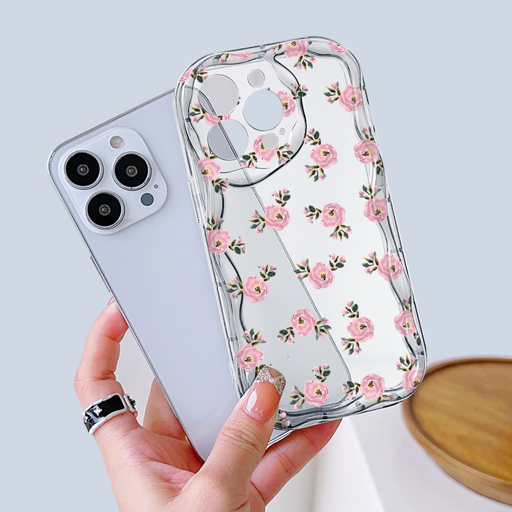 FELMYST%20for%20OPPO%20A5%202020%20A9%202020%20Back%20Cover%20Pink%20Flowers%20Pattern%20Soft%20Texture%20Wavy%20Edge%20Silicone%20Phone%20Case%20-%20Image%205