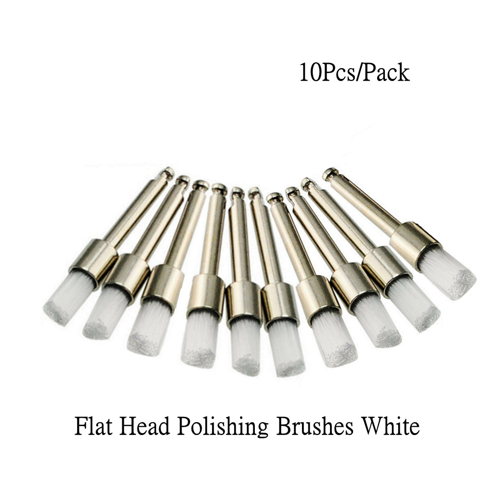 Cupules De Polissage Dentaire Multi-couleurs - Nylon à Fixation Plate Pour Fraise, Lot De Brosses Et Cupules